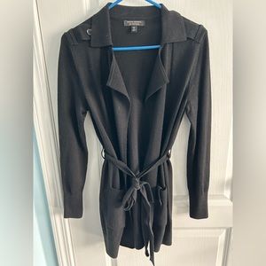 Banana Republic 100% merino wool tie waist cardigan with pockets, size XS